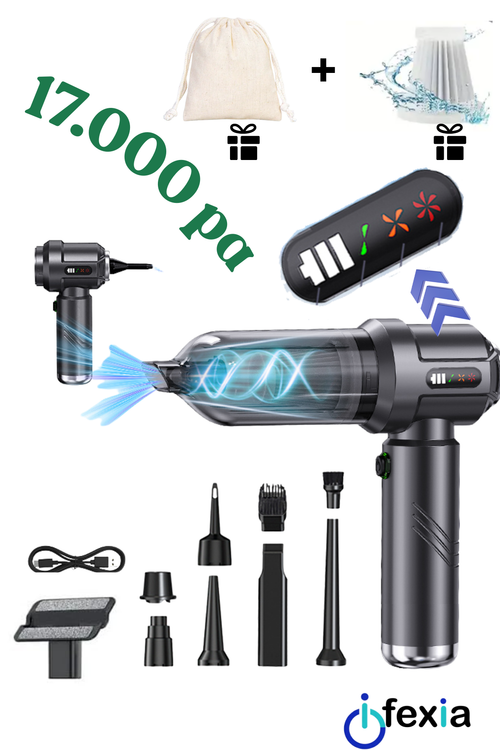 ifexia Yeni Nesil Dijital Göstergeli Mini Araç Süpürgesi