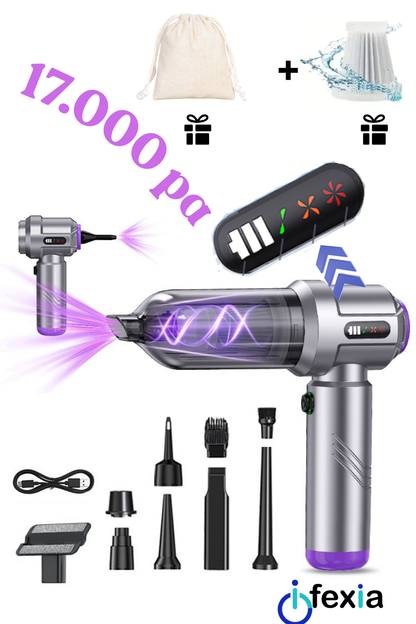 ifexia Yeni Nesil Dijital Göstergeli Mini Araç Süpürgesi